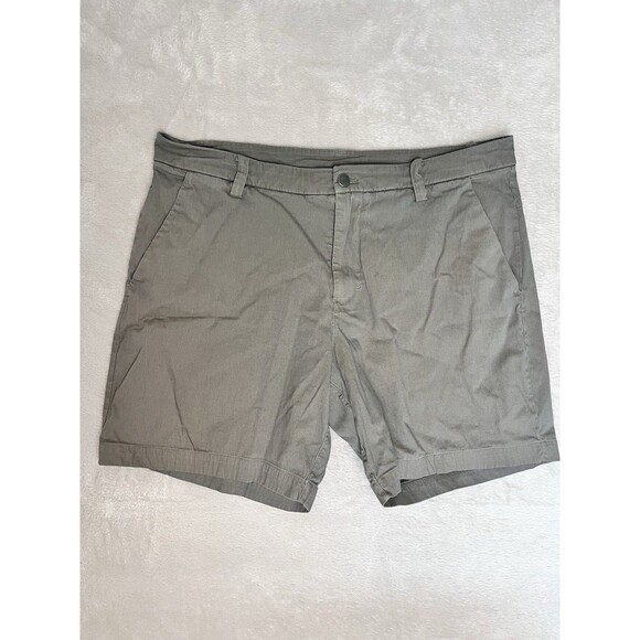 Lululemon Commission Short 7" Dye Size 34 Chino Performance Washed Grey Sage - Picture 1 of 8